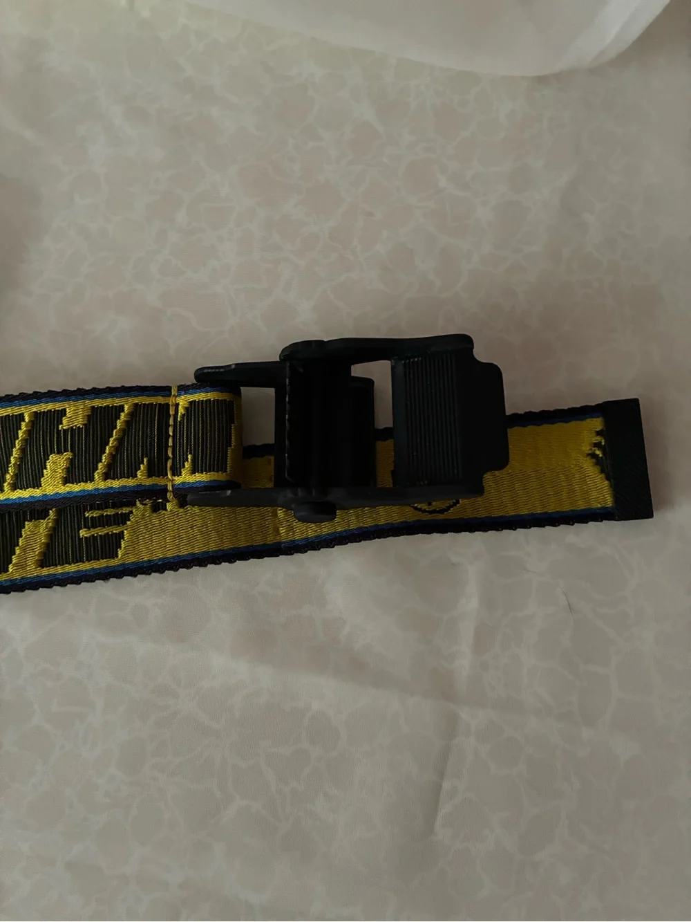 Off-White Yellow and Black Industrial Web Belt